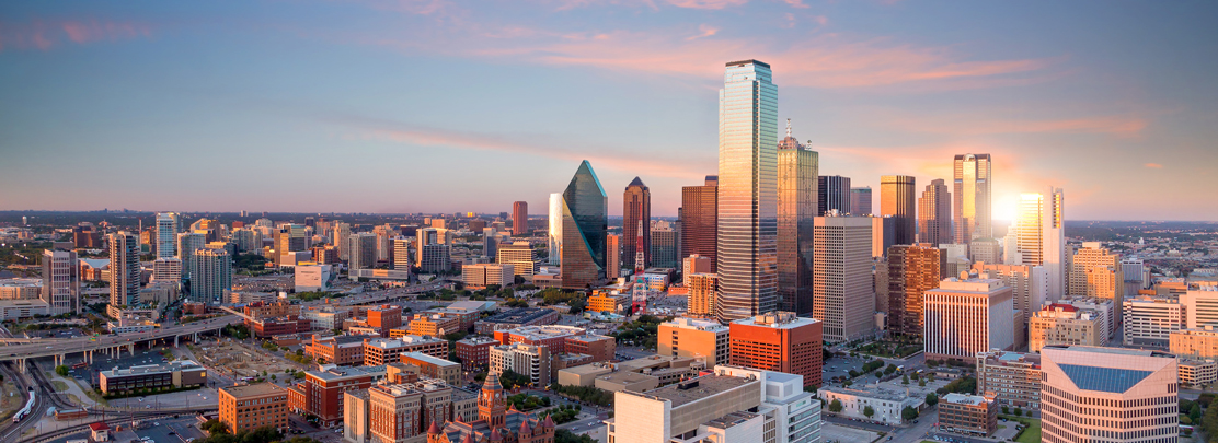 dallas skyline at dusk